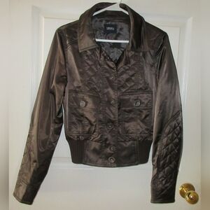 ORWELL Selected Styles Magniani Brown Bomber Style Jacket Women's Size 4